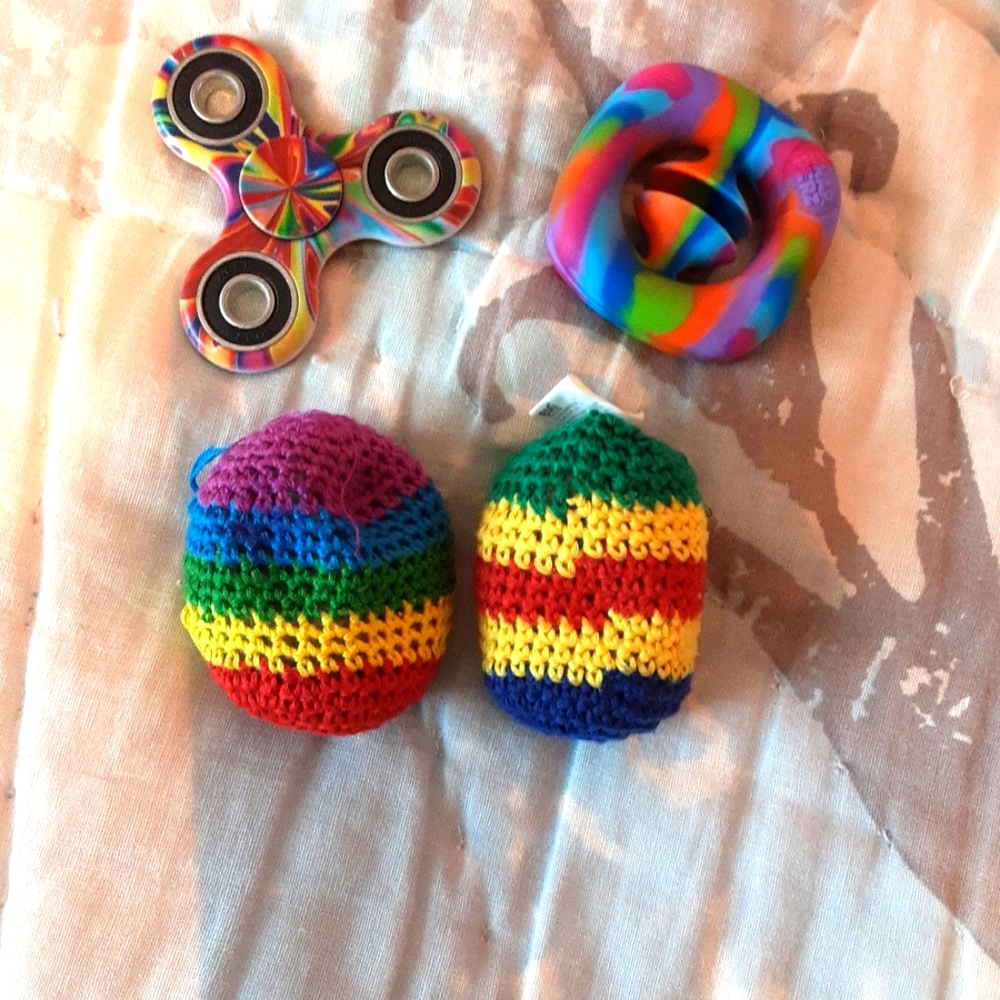 Multi colored squishy's, and more!❤🧡💛💚💙💜